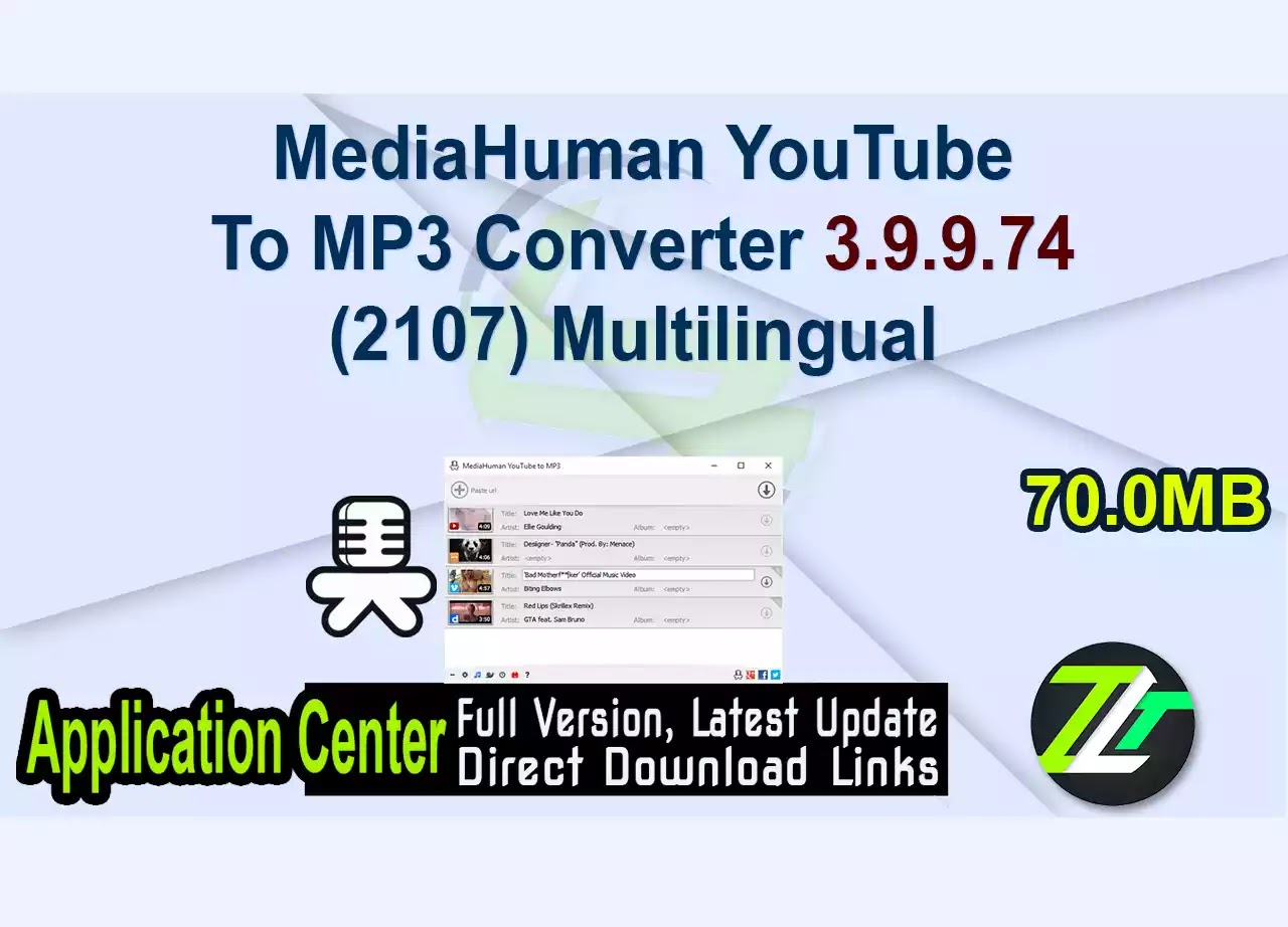 MediaHuman YouTube To MP3 Converter 3.9.9.74 (2107) Multilingual 