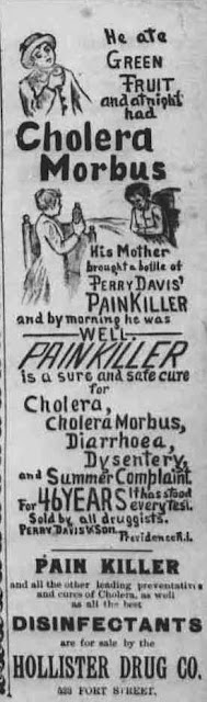 Pain Killers Cure Cholera - 1895