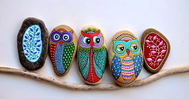 painted pebbles design ideas