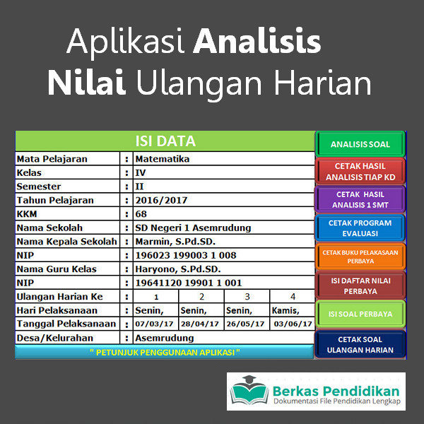 Aplikasi Analisis Nilai Ulangan Harian