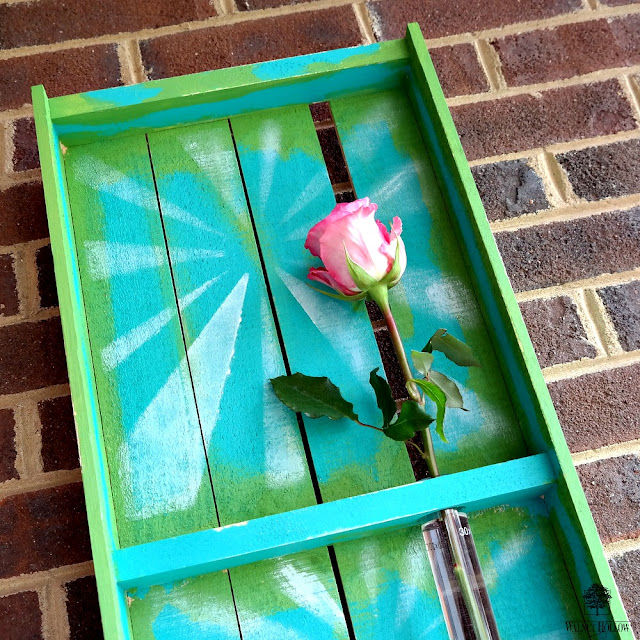 Rustic Pallet Tray Wall Art with Test Tube Vase by Dana Tatar for Walnut Hollow