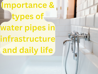 Importance and Types of water pipes in infrastructure and daily life.
