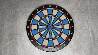 Throwing darts on the dartboard