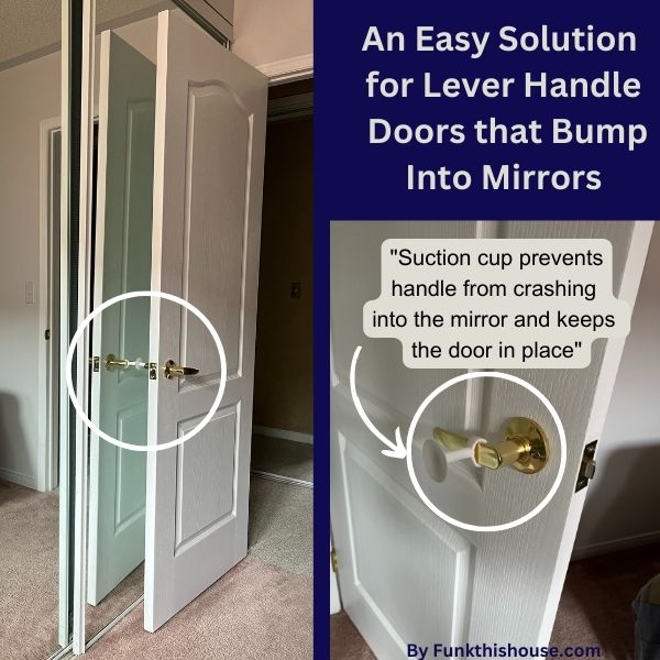 Lever Door Bumper to Protect Mirrored Closets