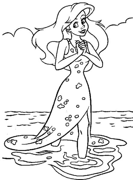 Ariel A Mermaid Tale Coloring Pages  Team colors