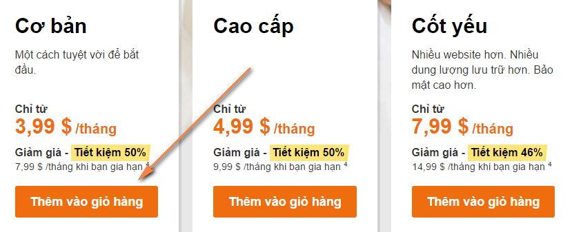 Hướng dẫn mua hosting giá rẻ tại Godaddy