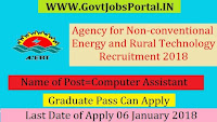 Agency for Non-conventional Energy and Rural Technology Recruitment 2018 –Computer Assistant