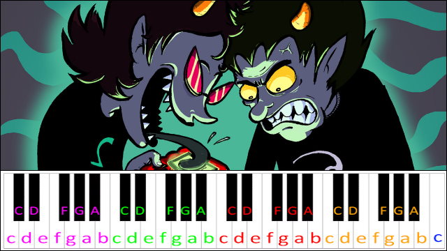 Terezi's Theme - Homestuck Piano / Keyboard Easy Letter Notes for Beginners