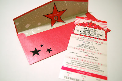 Stars Hollywood on Baby Shower Invitations   Premiere Party Tickets    Lepenn   Designs