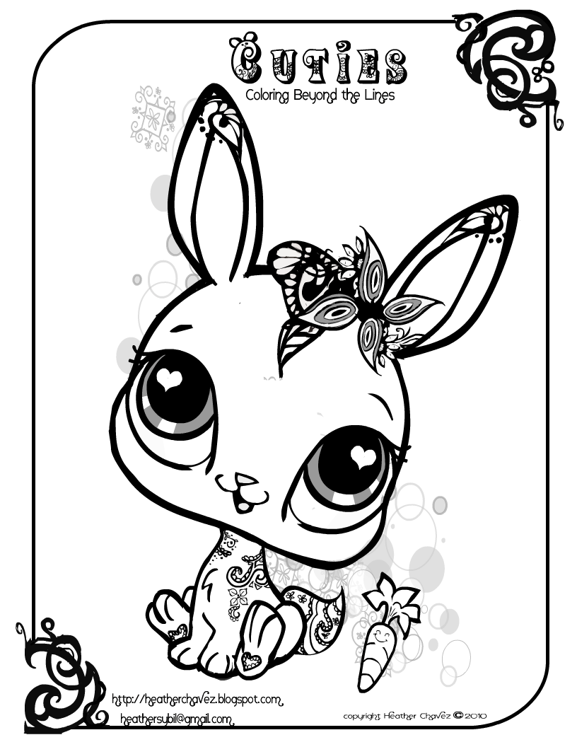 bunny coloring page