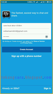 Cara Buat Akun BBM Di Android