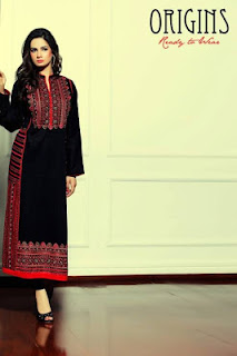 Black Long Shirt With Sindhi Embroidered Neckline and Printed Border