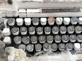 Altered Typewriter by Solange Marques featuring Once Upon a Lifetime BoBunny collection and BoBunny Mixed media products