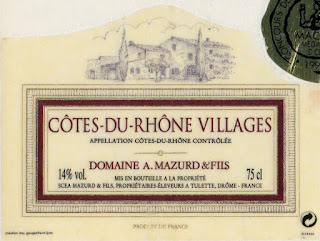 Domaine Mazurd Cotes du Rhone Villages