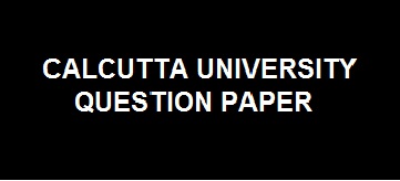 Calcutta University Question Paper