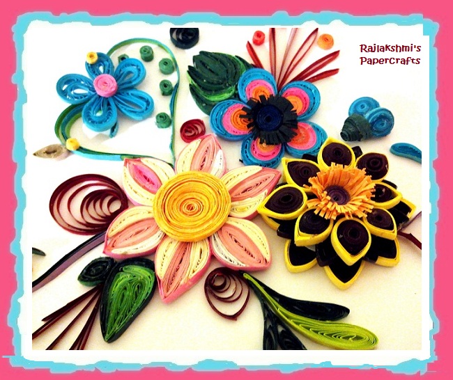 different types of quilling flowers