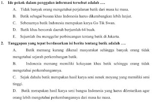 Contoh Soal UAS Semester 1 SMA Kelas X Mata Pelajaran Bahasa Indonesia Kurikulum 2013