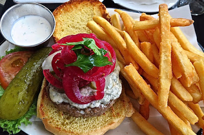 Black Tap, lamb burger blue cheese