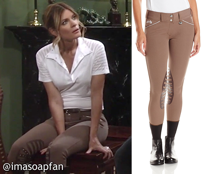 Nina Reeves, Michelle Stafford, Brown Breeches, Equestrian Clothing, Equine Couture, GH, General Hospital