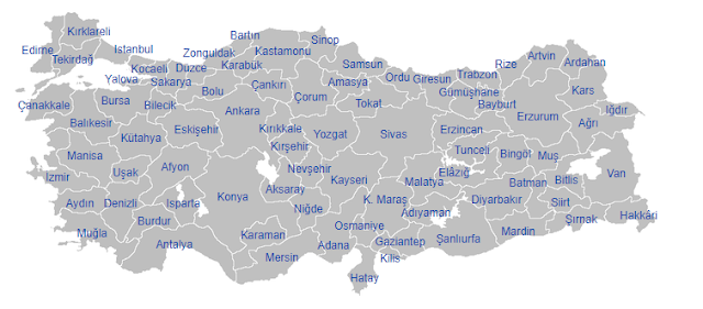Pembagian wilayah administratif Turki