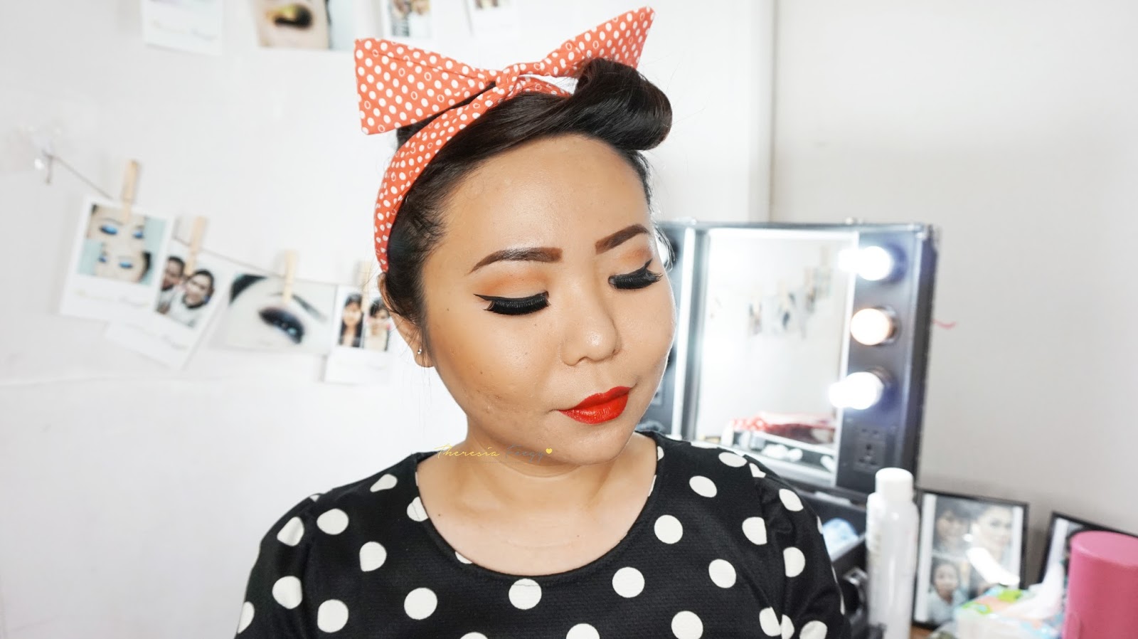 EASY AND QUICK PIN UP LOOK VINTAGE INSPIRED MAKEUP TUTORIAL WITH