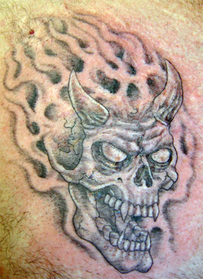 Flaming Skull Tattoo For Guys Flaming Skull Tattoos