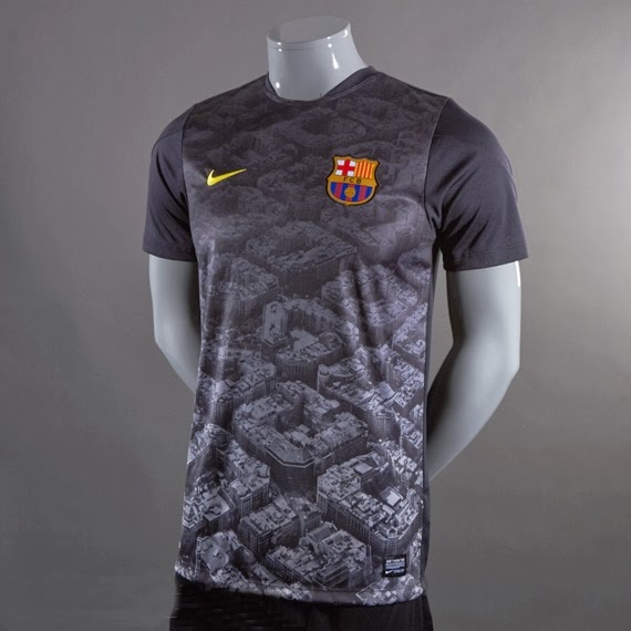 Jersey Grade Ori Training Barcelona 3rd (Third) Black Official 2013-2014 