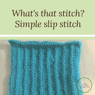 Picture of what's that stitch simple slip stitch
