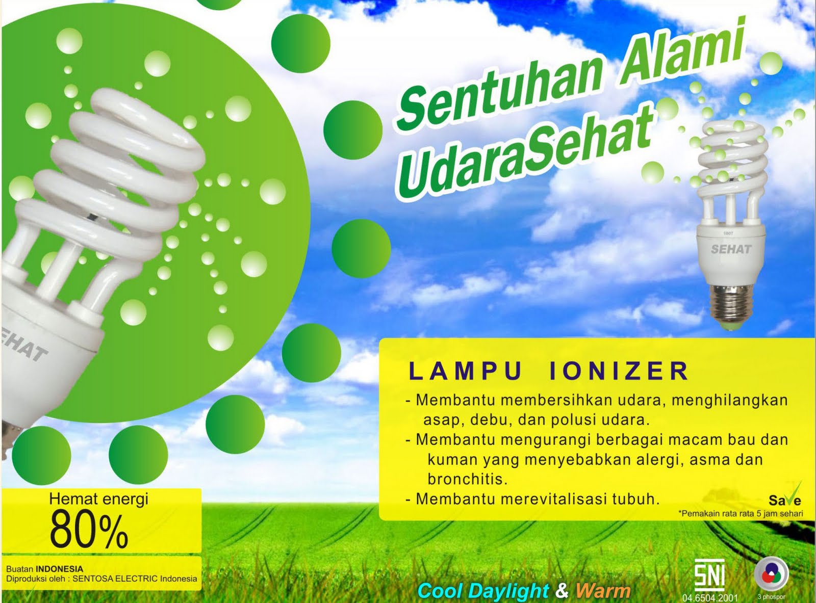 Ionizer Healthy Lamp 25 Watt