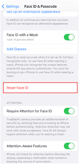 face id reset