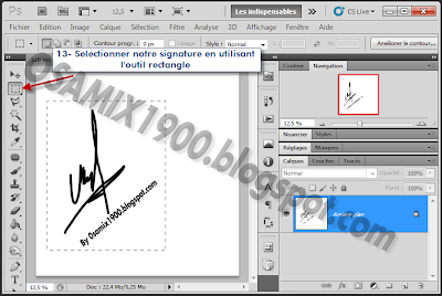 Utiliser l'outil de selection rectangle sur photoshop