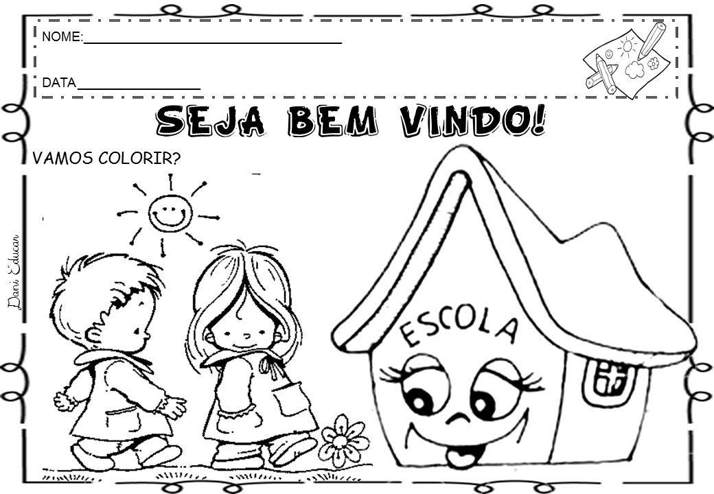 Dani Educar: Atividades para colorir volta ás aulas