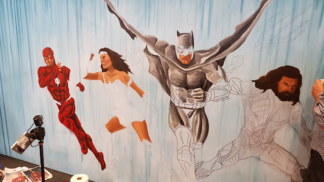  Ben Heine Art for Justice League Movie Release -- Warner Bros Belgium - Live Performance - Facts Comic Con - Kinepolis Exhibition 2017