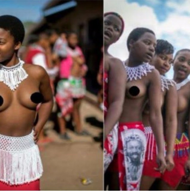 Young girls undergo virginity test ahead of annual traditional dance before the king in Zulu Kingdom