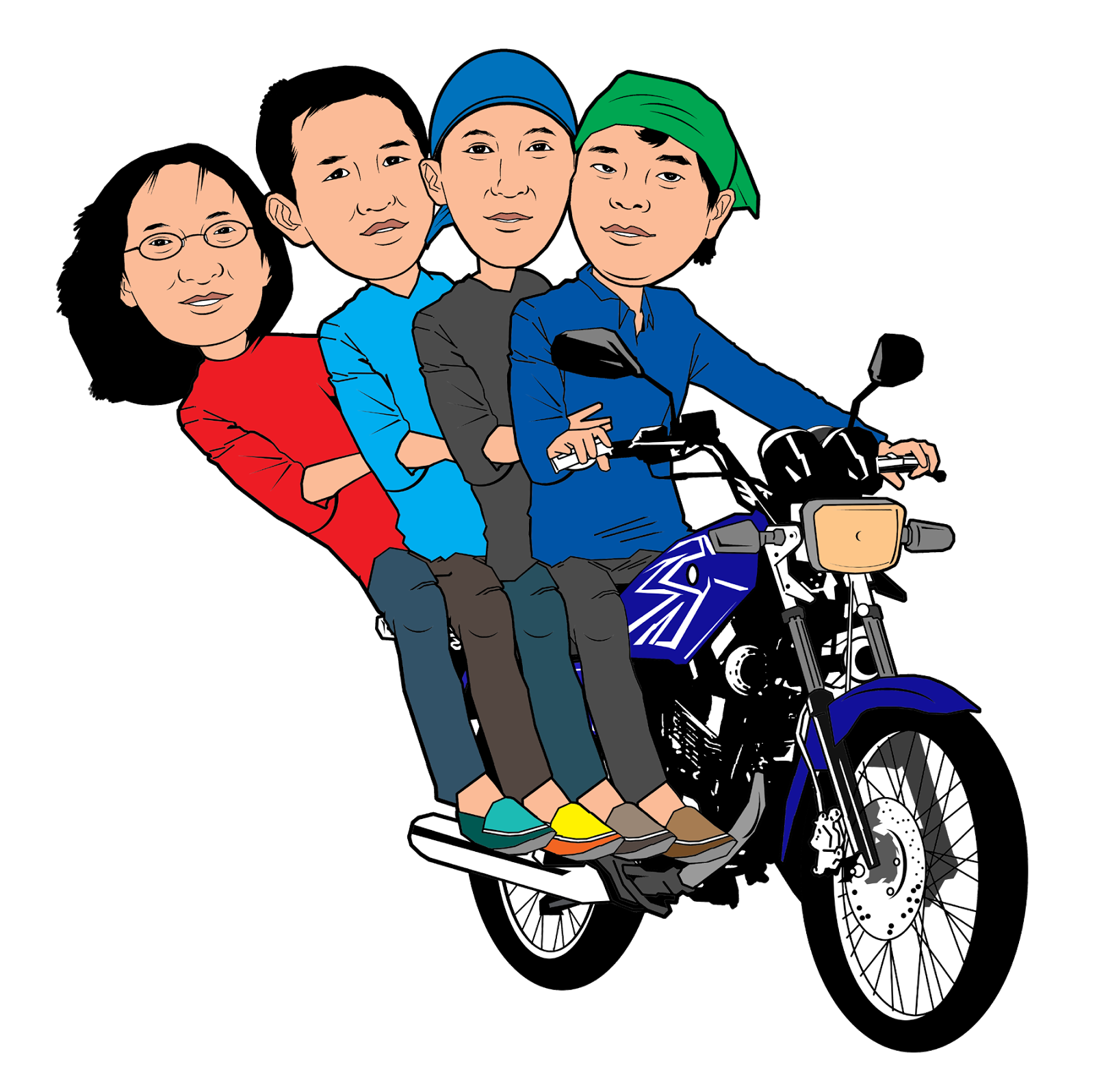 PESAN KARIKATUR MURAH Karikatur Bermotor