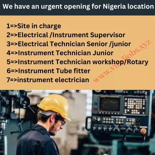We have an urgent opening for Nigeria location