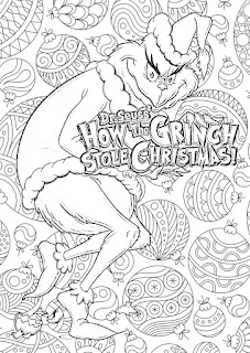 Grinch Mandala coloring pages