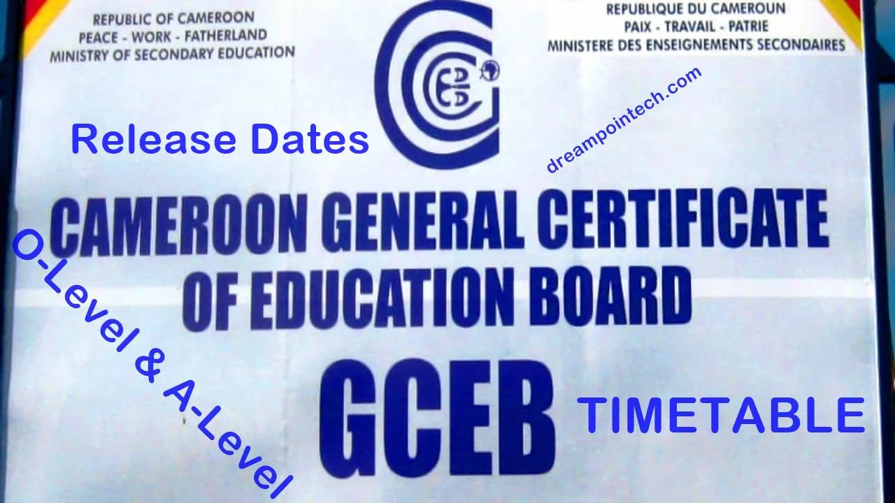 Cameroon GCE Board Timetable 2021 Release Date