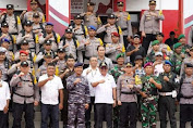 Walikota Bitung Hadiri Apel Pergeseran Pasukan Pengamanan TPS Pemilu 2024