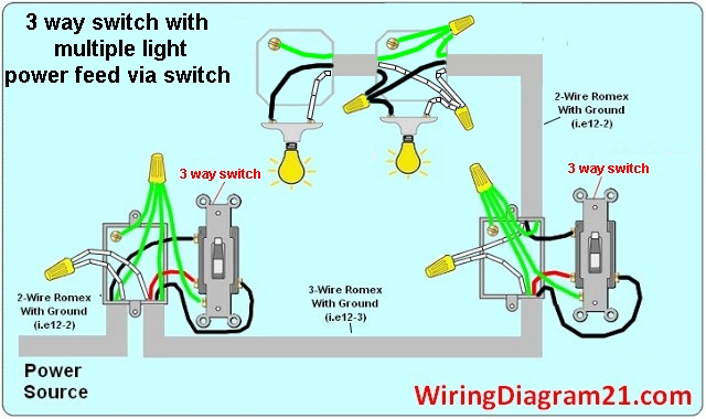 3 Way Switch Wiring Diagram House Electrical Wiring Diagram