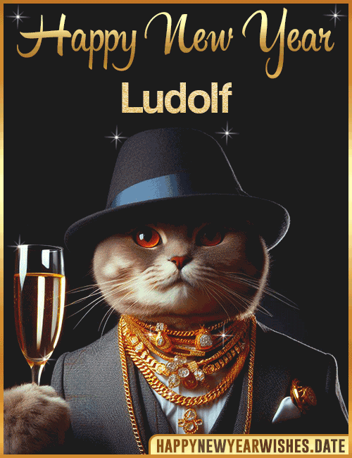 Happy New Year Cat Funny Gif Ludolf