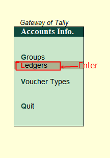 Ledger Creation in tally