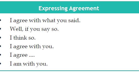 Expressing Agreement - menyatakan janji - Kursus Inggris