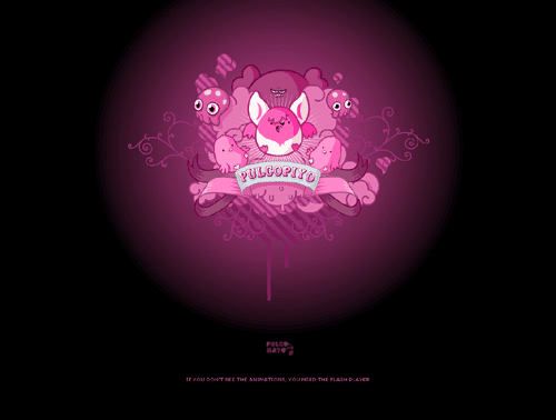 Nice flash withe cute illustrations. Screencapture · the pink crow