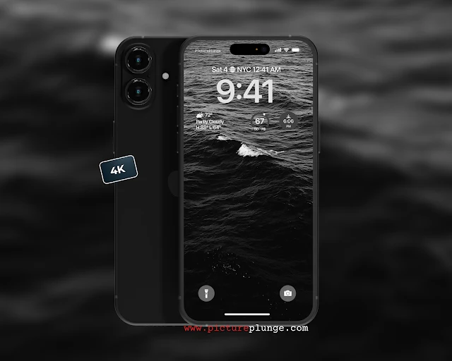 Monochrome Ocean 4K Wallpaper – Moody & Elegant Sea Aesthetic