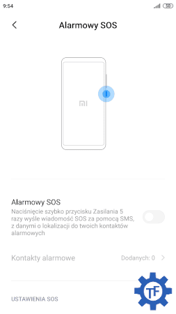 Xiaomi Redmi Note 4 MIUI 11 Alarmowy SOS