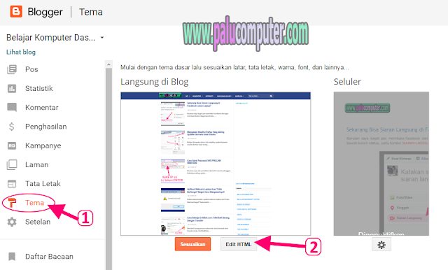 cara pasang kode adsense