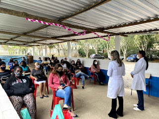 Ação do Outubro Rosa realizada pelo CRAS Volante e pela UBS de Bonsucesso faz sucesso entre as mulheres assistidas pela unidade
