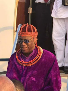  Photos: Oba of Benin arrives Abuja with his wives