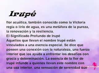 significado del nombre Irupé